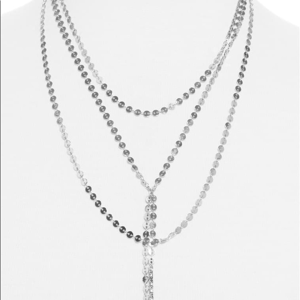 3 BaubleBar Amber Layered Chain Necklaces